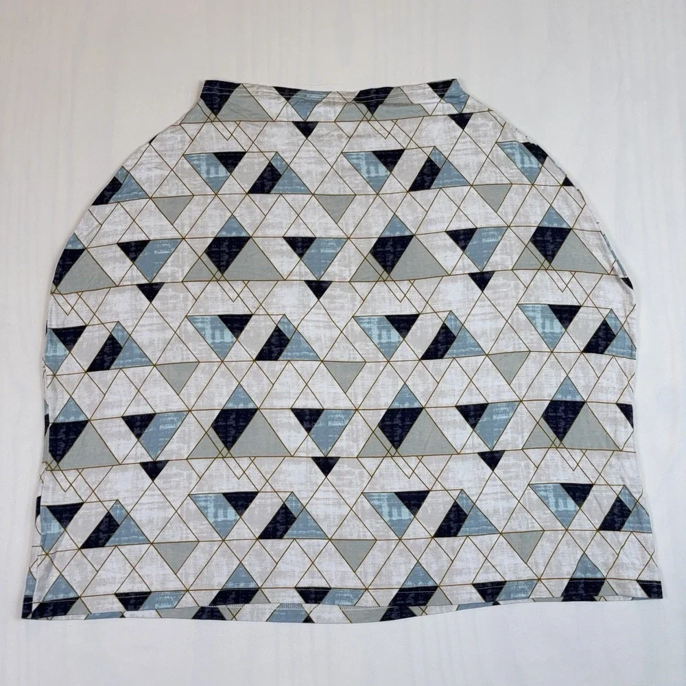 Milk Snob Original 5-in-1 Cover- Mod Triangles Graphic Print Blue And Gold